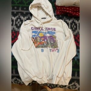 Brandy Melville White Graphic Hoodie